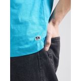 s.Oliver - T-shirt - Turquoise - Katoen - Korte Mouwen - Borstzak