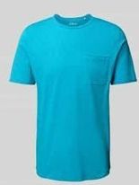 s.Oliver - T-shirt - Turquoise - Katoen - Korte Mouwen - Borstzak