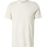 s.Oliver - T-shirt - Offwhite - Met Ongezoomde Randen - Korte Mouwen