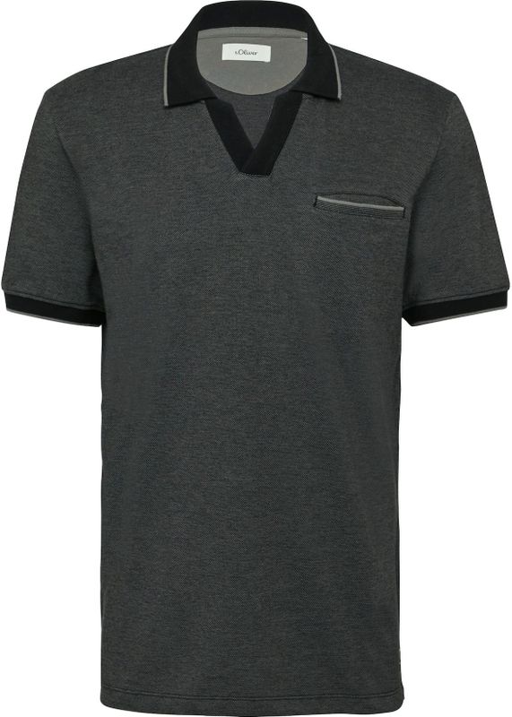s.Oliver - Poloshirt - Mid grey - Korte Mouwen - Met Borstzak