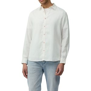 s.Oliver RED LABEL - Linnen Herenoverhemd - Effen - Regular Fit - Lange Mouwen