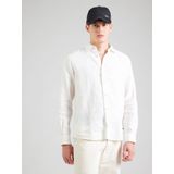 s.Oliver RED LABEL - Linnen Herenoverhemd - Effen - Regular Fit - Lange Mouwen