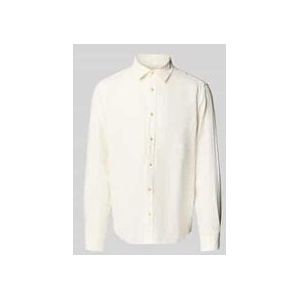 s.Oliver RED LABEL - Linnen Overhemd - Effen - Regular Fit - Lange Mouwen