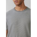 Gebreid - Gestreept - Trui - Groen - Leinen-Baumwollmix