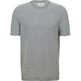 Gebreid - Gestreept - Trui - Groen - Leinen-Baumwollmix