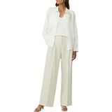 s.Oliver BLACK LABEL - Keperstofbroek - Elegante Broek - Extra Wijde Pijpen