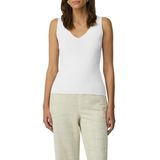 Imprimé - Top - Wit - V-hals - Mouwloos - Slim Fit