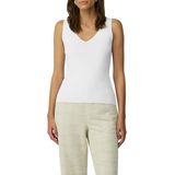 Imprimé - Top - Wit - V-hals - Mouwloos - Slim Fit