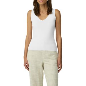 Imprimé - Top - Wit - V-hals - Mouwloos - Slim Fit