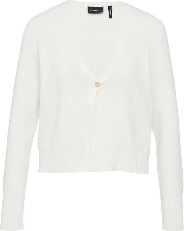 s.Oliver - BLACK LABEL - Gebreid Vest - Viscoseblend - Korte Mouwen