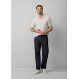 s.Oliver BLACK LABEL - Gebreid Poloshirt - Lichtbeige - Katoen - Korte Mouwen