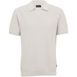 s.Oliver BLACK LABEL - Gebreid Poloshirt - Lichtbeige - Katoen - Korte Mouwen