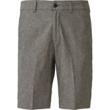 Bermuda - Korte Broek - Leinenmix - Lichtgrijs