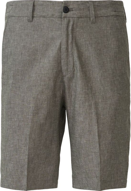 Bermuda - Korte Broek - Leinenmix - Lichtgrijs