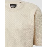 T-shirt - Gehaakt - Katoen - Relaxte Pasvorm - Jacquarddetails