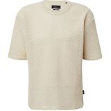 T-shirt - Gehaakt - Katoen - Relaxte Pasvorm - Jacquarddetails
