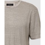 T-shirt - Gestreept - Linnen - Normale Pasvorm - Ronde Hals
