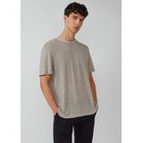 T-shirt - Gestreept - Linnen - Normale Pasvorm - Ronde Hals