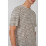 T-shirt - Gestreept - Linnen - Normale Pasvorm - Ronde Hals