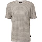 T-shirt - Gestreept - Linnen - Normale Pasvorm - Ronde Hals