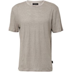 T-shirt - Gestreept - Linnen - Normale Pasvorm - Ronde Hals