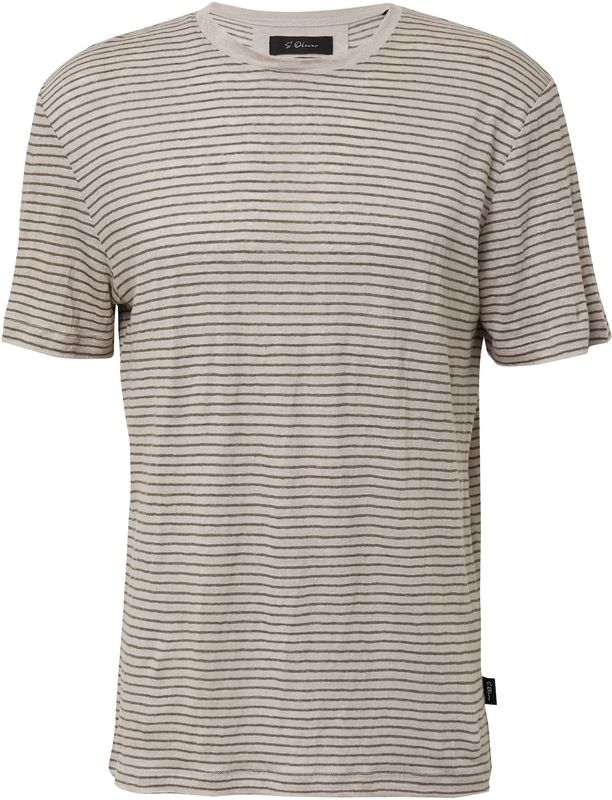 T-shirt - Gestreept - Linnen - Normale Pasvorm - Ronde Hals