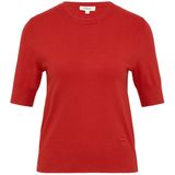 Sweater - Rood - Slim Fit - Ronde Hals - Korte Mouwen