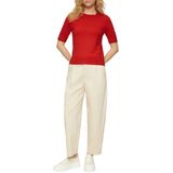 Sweater - Rood - Slim Fit - Ronde Hals - Korte Mouwen