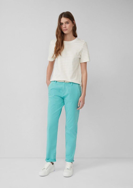 s.Oliver - CHINO - Broek - Katoen - Normale Pasvorm - Taps Toelopende Pijpen