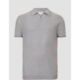 s.Oliver Big Size - Regular Polo - Grijs - Fijn Gebreid