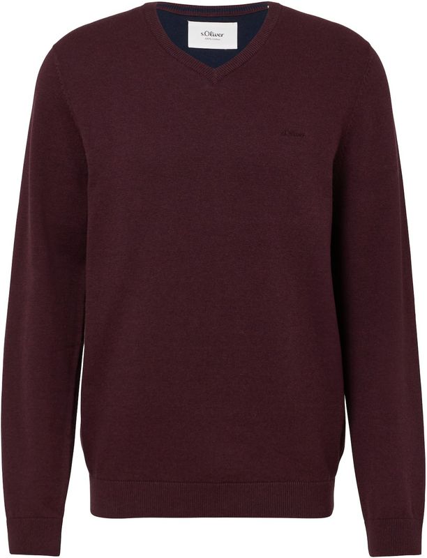 Gebreide Trui - V-hals - Heren - 100% Katoen