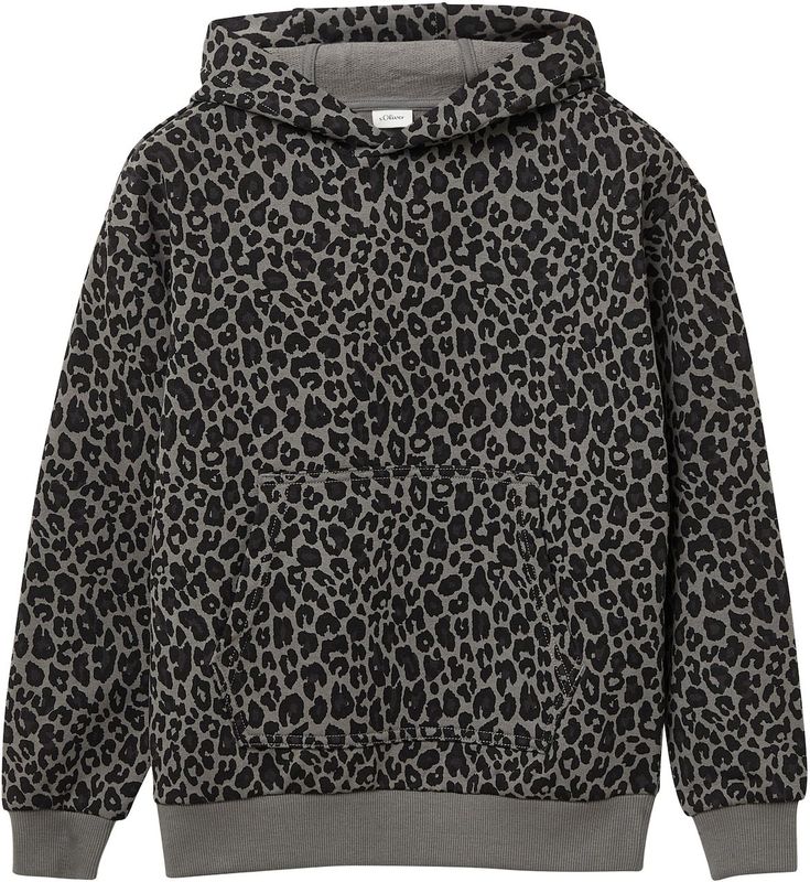 s.Oliver - Hoodie - Olijfgroen - Katoen