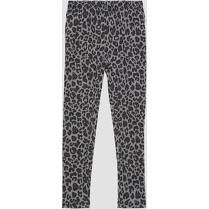 Leggings - Zwart - Katoen - Elastische Tailleband Met Allover Print