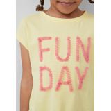 T-shirt - Katoen - V-vorm - Korte Mouwen - Ronde Hals - Geborsteld Katoen