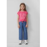 T-shirt - Katoenen Jersey - V-vorm - Korte Mouwen - Ronde Hals