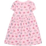 Jurk - A-lijn - Jersey - Multicolor - Korte Mouwen, Ronde Hals, Uitlopende Zoom