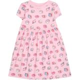 Jurk - A-lijn - Jersey - Multicolor - Korte Mouwen, Ronde Hals, Uitlopende Zoom