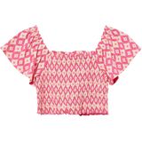 T-shirt - Off-Shoulder - Katoen - All-Over Print