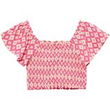 T-shirt - Off-Shoulder - Katoen - All-Over Print