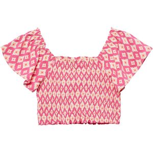 T-shirt - Off-Shoulder - Katoen - All-Over Print
