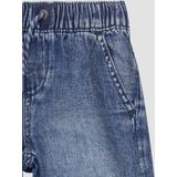 Jeans - Denim Bermuda - Blauw - Normale Pasvorm - Elastische Tailleband