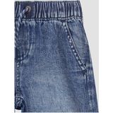 Jeans - Denim Bermuda - Blauw - Normale Pasvorm - Elastische Tailleband