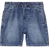 Jeans - Denim Bermuda - Blauw - Normale Pasvorm - Elastische Tailleband