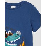 T-shirt - Katoen - Print met Pailletten - Regular Fit - Korte Mouwen