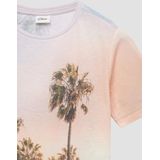 T-Shirt - All-Over Patroon - Katoenmix - Korte Mouwen - Ronde Hals