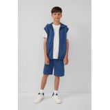 s.Oliver RED LABEL - Sweatgilet - Katoenmix - Used Look - Capuchon met Tunnelkoord