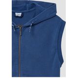 s.Oliver RED LABEL - Sweatgilet - Katoenmix - Used Look - Capuchon met Tunnelkoord