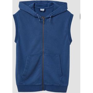 s.Oliver RED LABEL - Regular Fit - Sweatgilet - Katoenmix - Capuchon met Tunnelkoord