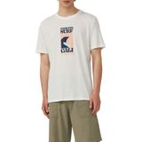 T-shirt - Katoen - Casual Print - Vlamgarentextuur - Normale Pasvorm