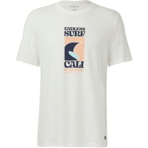 T-shirt - Katoen - Casual Print - Vlamgarentextuur - Normale Pasvorm